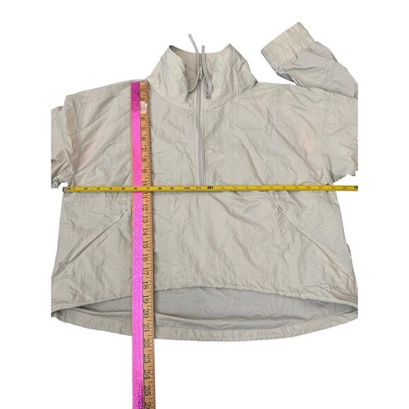 FLX Beige Lightweight Quarter-Zip Windbreaker Pullover Jacket Women’s Size L - Picture 6 of 7
